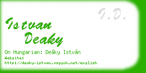 istvan deaky business card